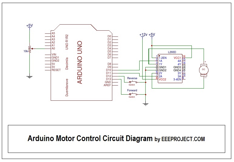 Arduino Motor Control Circuit Diagram