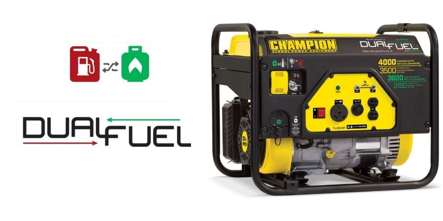 Champion 3500-Watt Dual Fuel Portable Generator RV Ready