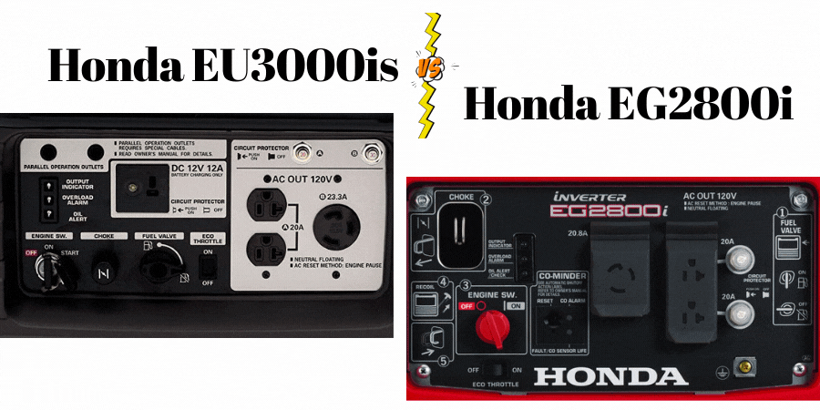 Honda EG2800i vs EU3000is - Digital Controls Comparison