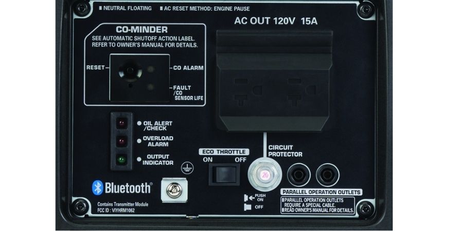 Honda EU2200iS Control Panel